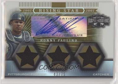 2007 Topps Triple Threads - [Base] - Sepia #175 - Rising Star - Ronny Paulino /75