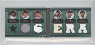 2007 Topps Triple Threads - Double Combo Relics - Emerald #41 - Johan Santana, Roy Oswalt, Chris Carpenter, Brandon Webb, Roy Halladay, CC Sabathia /18