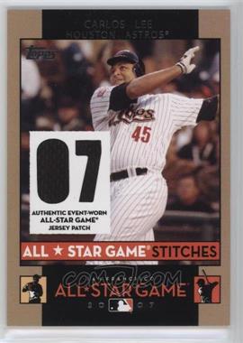 2007 Topps Updates & Highlights - All-Star Game Stitches #ASCL - Carlos Lee