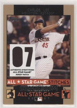 2007 Topps Updates & Highlights - All-Star Game Stitches #ASCL - Carlos Lee