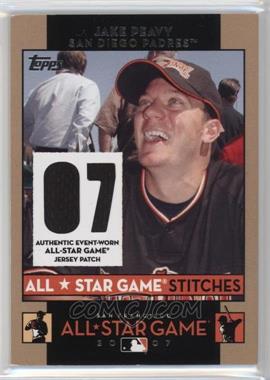 2007 Topps Updates & Highlights - All-Star Game Stitches #ASJEP - Jake Peavy