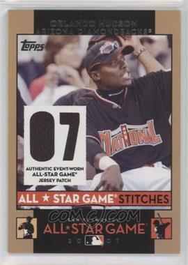 2007 Topps Updates & Highlights - All-Star Game Stitches #ASOH - Orlando Hudson [Good to VG‑EX]