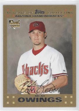 2007 Topps Updates & Highlights - [Base] - Gold #UH169 - Micah Owings /2007