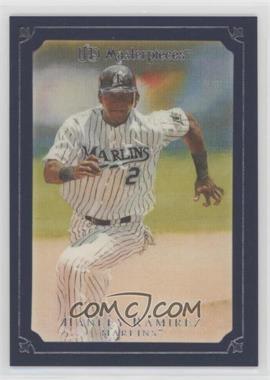 2007 UD Masterpieces - [Base] - Deep Blue Linen Frame #56 - Hanley Ramirez /75