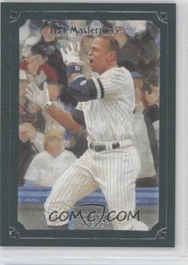 2007 UD Masterpieces - [Base] - Green Linen Frame #72 - Alex Rodriguez