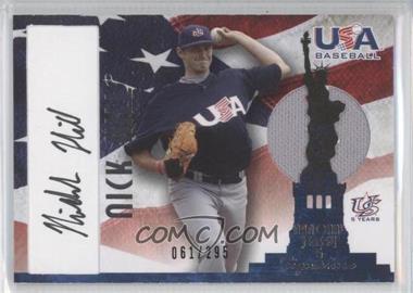 2007 USA Baseball - National Jersey & Signature - Black Ink #AJ-13 - Nick Hill /295