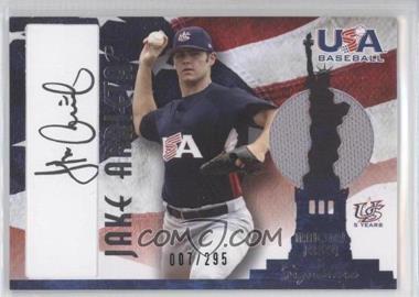 2007 USA Baseball - National Jersey & Signature - Black Ink #AJ-18 - Jake Arrieta /295