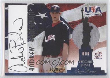 2007 USA Baseball - National Jersey & Signature - Black Ink #AJ-20 - Andrew Brackman /90