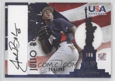 2007 USA Baseball - National Jersey & Signature - Black Ink #AJ-3 - Julio Borbon /295