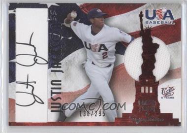 2007 USA Baseball - National Jersey & Signature - Black Ink #AJ-32 - Justin Jackson /295