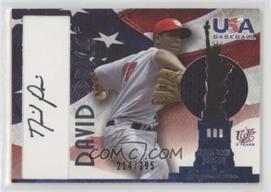 2007 USA Baseball - National Jersey & Signature - Black Ink #AJ-7 - David Price /295