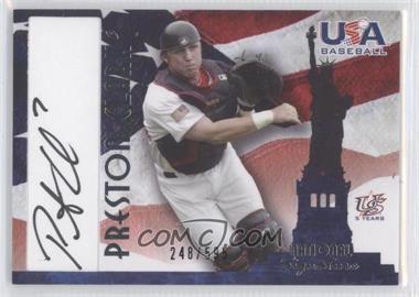 2007 USA Baseball - National Signature - Black Ink #A-5 - Preston Clark /595