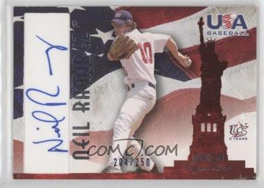 2007 USA Baseball - National Signature - Blue Ink #A-28 - Neil Ramirez /250