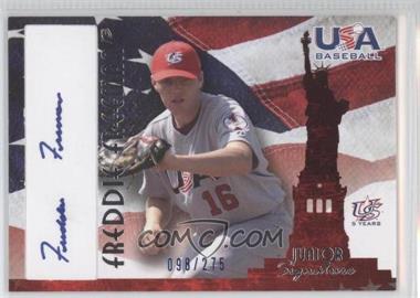 2007 USA Baseball - National Signature - Blue Ink #A-36 - Freddie Freeman /275