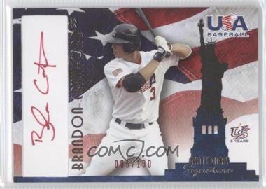 2007 USA Baseball - National Signature - Red Ink #A-2 - Brandon Crawford /100