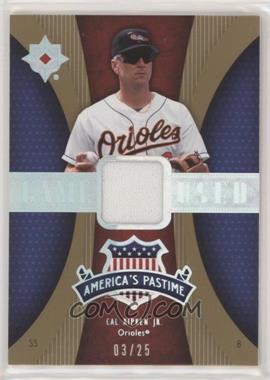 2007 Ultimate Collection - America's Pastime Memorabilia - Gold #PM-CR - Cal Ripken Jr. /25