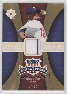 2007 Ultimate Collection - America's Pastime Memorabilia - Gold #PM-JS - Johan Santana /25