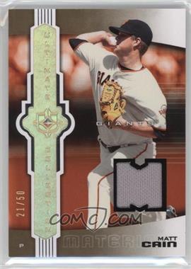 2007 Ultimate Collection - [Base] - Jersey #43 - Matt Cain /50