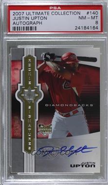 2007 Ultimate Collection - [Base] #140 - Rookie Signatures - Justin Upton /299 [PSA 8 NM‑MT]