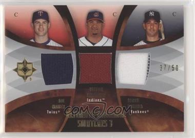 2007 Ultimate Collection - Ultimate Ensemble Swatches 3 #ES-MMP - Joe Mauer, Victor Martinez, Jorge Posada /50