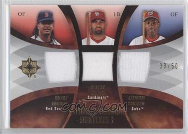 2007 Ultimate Collection - Ultimate Ensemble Swatches 3 #ES-RPS - Manny Ramirez, Albert Pujols, Alfonso Soriano /50
