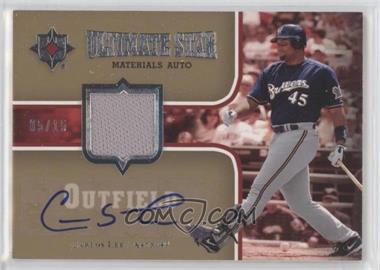 2007 Ultimate Collection - Ultimate Star Materials - Autographs #SM-CL - Carlos Lee /15