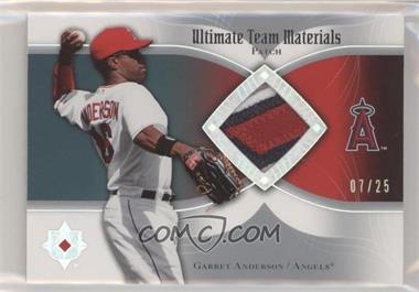 2007 Ultimate Collection - Ultimate Team Materials - Patch #UTM-AN - Garret Anderson /25