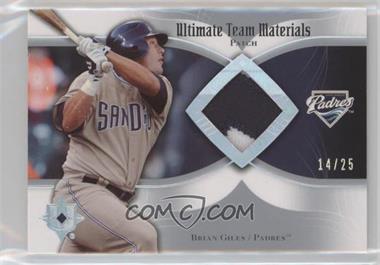 2007 Ultimate Collection - Ultimate Team Materials - Patch #UTM-BG - Brian Giles /25