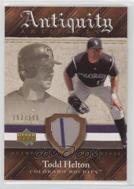 2007 Upper Deck Artifacts - Antiquity Artifacts #AA-TH - Todd Helton /199