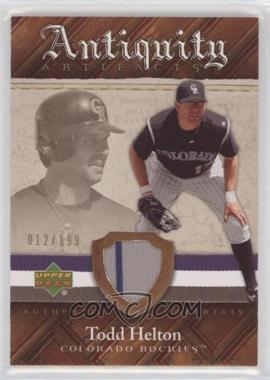 2007 Upper Deck Artifacts - Antiquity Artifacts #AA-TH - Todd Helton /199
