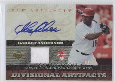 2007 Upper Deck Artifacts - Divisional Artifacts - Autographs #DA-GA - Garret Anderson /55