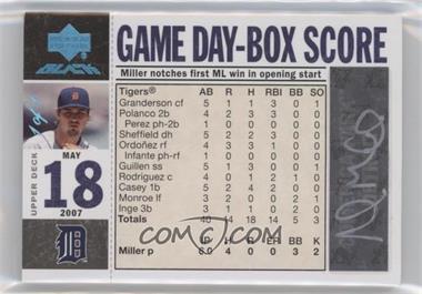 2007 Upper Deck Black - Game-Day Box Score Autographs - Natural Pearl #GDB-AM - Andrew Miller /1