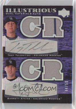 2007 Upper Deck Black - Illustrious Dual Materials Autographs #IL-TA - Troy Tulowitzki, Garrett Atkins /50