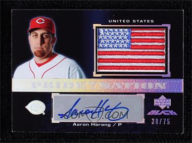 2007 Upper Deck Black - Pride of a Nation Veteran Autographs #PN-AH - Aaron Harang /75