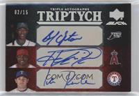 Howie Kendrick, Ian Kinsler, B.J. Upton #/15