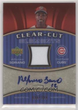 2007 Upper Deck Elements - Clear-Cut Elements - Silver #CCE-AS - Alfonso Soriano /100