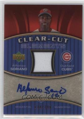 2007 Upper Deck Elements - Clear-Cut Elements - Silver #CCE-AS - Alfonso Soriano /100