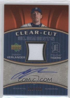 2007 Upper Deck Elements - Clear-Cut Elements #CCE-JV - Justin Verlander /350