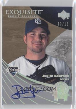 2007 Upper Deck Exquisite Rookie Signatures - All Rookie Team - Silver Spectrum #ART-HA - Justin Hampson /15