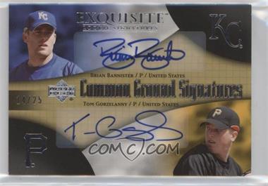 2007 Upper Deck Exquisite Rookie Signatures - Common Ground Signatures #CG-BT - Brian Bannister, Tom Gorzelanny /25