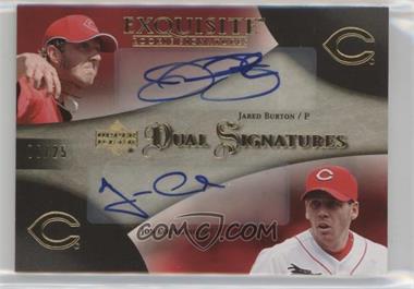 2007 Upper Deck Exquisite Rookie Signatures - Dual Signatures - Gold #EDS-BC - Jared Burton, Jon Coutlangus /25