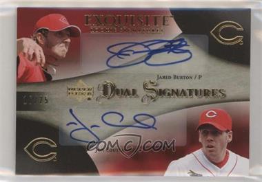 2007 Upper Deck Exquisite Rookie Signatures - Dual Signatures - Gold #EDS-BC - Jared Burton, Jon Coutlangus /25