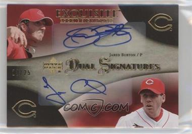 2007 Upper Deck Exquisite Rookie Signatures - Dual Signatures - Gold #EDS-BC - Jared Burton, Jon Coutlangus /25