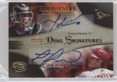 2007 Upper Deck Exquisite Rookie Signatures - Dual Signatures - Gold #EDS-GM - Gustavo Molina, Miguel Montero /25