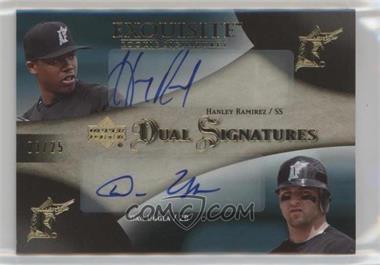 2007 Upper Deck Exquisite Rookie Signatures - Dual Signatures - Gold #EDS-RU - Hanley Ramirez, Dan Uggla /25
