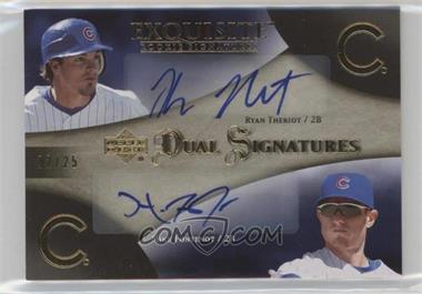 2007 Upper Deck Exquisite Rookie Signatures - Dual Signatures - Gold #EDS-TF - Ryan Theriot, Mike Fontenot /25