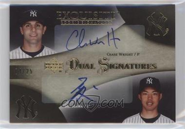 2007 Upper Deck Exquisite Rookie Signatures - Dual Signatures - Gold #EDS-WI - Chase Wright, Kei Igawa /25