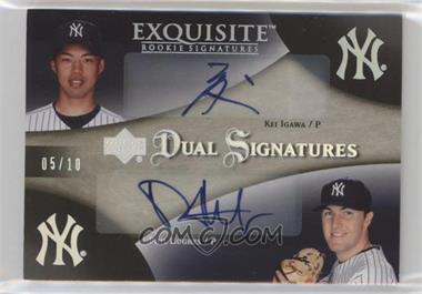 2007 Upper Deck Exquisite Rookie Signatures - Dual Signatures - Silver Spectrum #EDS-IH - Kei Igawa, Phil Hughes /10