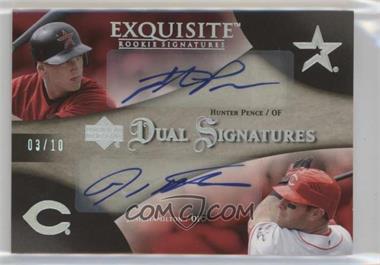 2007 Upper Deck Exquisite Rookie Signatures - Dual Signatures - Silver Spectrum #EDS-PH - Hunter Pence, Josh Hamilton /10