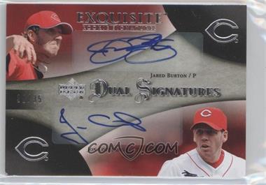 2007 Upper Deck Exquisite Rookie Signatures - Dual Signatures #EDS-BC - Jared Burton, Jon Coutlangus /35